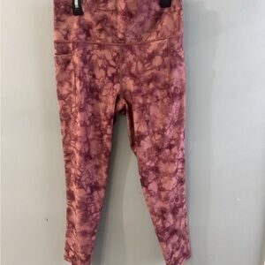 Athleta Pink Tie-Dye Leggings